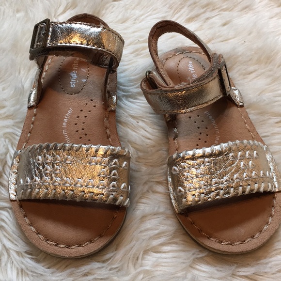 stride rite gold sandals